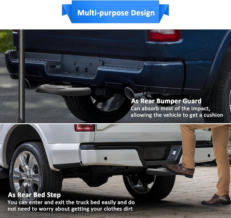 Wsays Towing Hitch Step Rear Bumper Guard Bar for 2 inch Receiver Mount Compatible with SUV, Truck, Pickup - Image 3